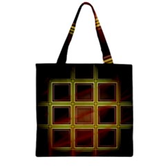 Drawing Of A Color Fractal Window Zipper Grocery Tote Bag by Amaryn4rt