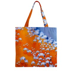 Bubbles Background Zipper Grocery Tote Bag by Amaryn4rt