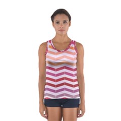 Abstract Vintage Lines Women s Sport Tank Top  by Amaryn4rt