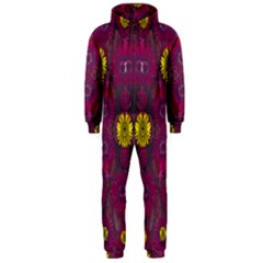 Colors And Wonderful Sun  Flowers Hooded Jumpsuit (men)  by pepitasart