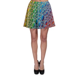 Bubbles Rainbow Colourful Colors Skater Skirt by Amaryn4rt