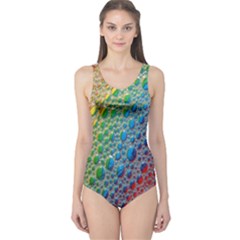 Bubbles Rainbow Colourful Colors One Piece Swimsuit by Amaryn4rt