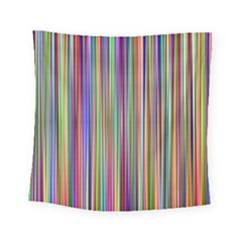 Striped Stripes Abstract Geometric Square Tapestry (small) by Amaryn4rt