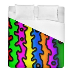 Digitally Created Abstract Squiggle Stripes Duvet Cover (full/ Double Size) by Simbadda