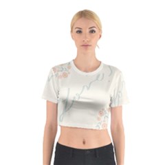 Love Card Flowers Cotton Crop Top by Simbadda