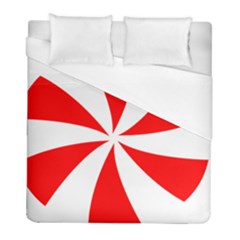 Candy Red White Peppermint Pinwheel Red White Duvet Cover (full/ Double Size) by Alisyart