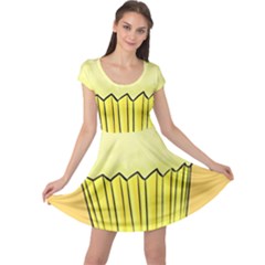 Cake Bread Pie Cerry Cap Sleeve Dresses by Alisyart