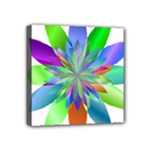 Chromatic Flower Variation Star Rainbow Mini Canvas 4  x 4 
