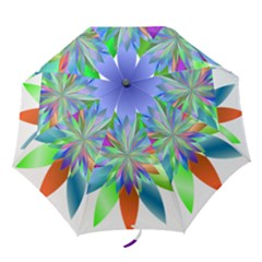 Chromatic Flower Variation Star Rainbow Folding Umbrellas