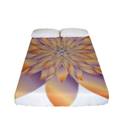 Chromatic Flower Gold Star Floral Fitted Sheet (full/ Double Size) by Alisyart