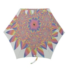 Chromatic Flower Gold Rainbow Star Mini Folding Umbrellas by Alisyart