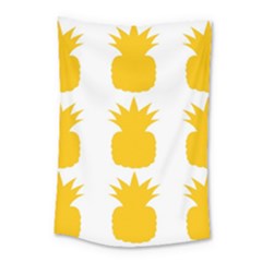 Fruit Pineapple Printable Orange Yellow Small Tapestry by Alisyart