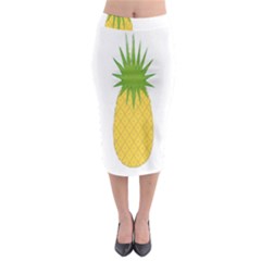 Fruit Pineapple Yellow Green Midi Pencil Skirt by Alisyart