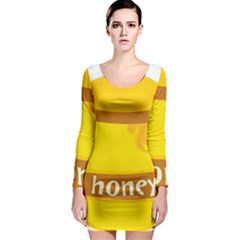 Honet Bee Sweet Yellow Long Sleeve Bodycon Dress by Alisyart
