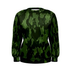 Camouflage Green Army Texture Women s Sweatshirt by Simbadda