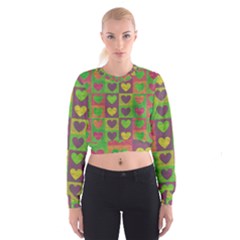 Pattern Women s Cropped Sweatshirt by Valentinaart