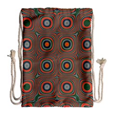 Vibrant Pattern Seamless Colorful Drawstring Bag (large) by Simbadda