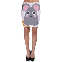 Mouse Grey Face Bodycon Skirt by Alisyart