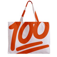 Number 100 Orange Zipper Mini Tote Bag by Alisyart