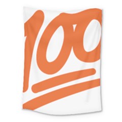 Number 100 Orange Medium Tapestry