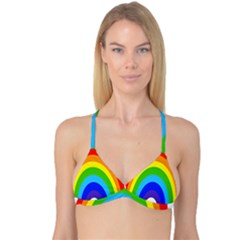 Rainbow Reversible Tri Bikini Top by Alisyart