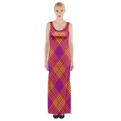 Pattern Maxi Thigh Split Dress by Valentinaart
