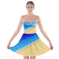 Beach Sea Water Waves Sand Strapless Bra Top Dress