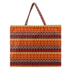 Abstract Lines Seamless Pattern Zipper Large Tote Bag by Simbadda
