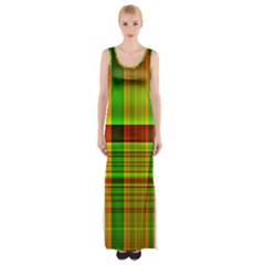 Multicoloured Background Pattern Maxi Thigh Split Dress by Simbadda