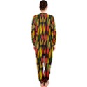 Colorful Leaves Yellow Red Green Grey Rainbow Leaf OnePiece Jumpsuit (Ladies)  View2