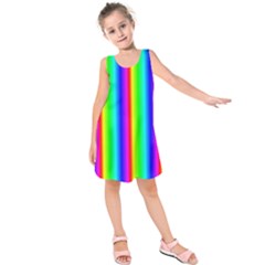 Rainbow Gradient Kids  Sleeveless Dress by Simbadda
