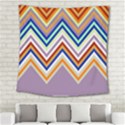 Chevron Wave Color Rainbow Triangle Waves Grey Square Tapestry (Large) View2