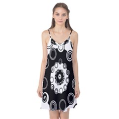 Fluctuation Hole Black White Circle Camis Nightgown