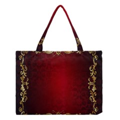 3d Red Abstract Pattern Medium Tote Bag by Simbadda