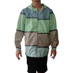 Lines Stripes Texture Colorful Hooded Wind Breaker (kids) by Simbadda
