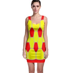 Football Blender Image Map Red Yellow Sport Sleeveless Bodycon Dress by Alisyart
