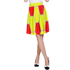 Football Blender Image Map Red Yellow Sport A-line Skirt by Alisyart