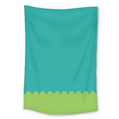 Green Blue Teal Scallop Wallpaper Wave Large Tapestry