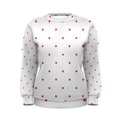 Mages Pinterest White Red Polka Dots Crafting Circle Women s Sweatshirt by Alisyart