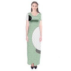 Golf Image Ball Hole Black Green Short Sleeve Maxi Dress by Alisyart
