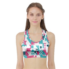 Poster Sports Bra With Border by Alisyart