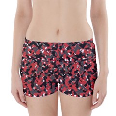 Spot Camuflase Red Black Boyleg Bikini Wrap Bottoms by Alisyart