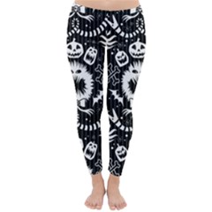 Wrapping Paper Nightmare Monster Sinister Helloween Ghost Classic Winter Leggings by Alisyart