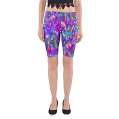 Abstract Trippy Bright Sky Space Yoga Cropped Leggings by Simbadda