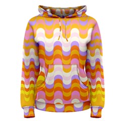 Dna Early Childhood Wave Chevron Rainbow Color Women s Pullover Hoodie by Alisyart