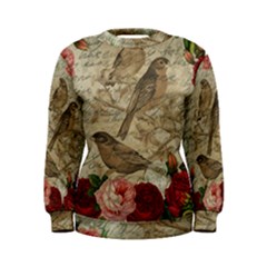 Vintage Birds Women s Sweatshirt by Valentinaart