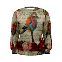 Vintage Bird Women s Sweatshirt by Valentinaart