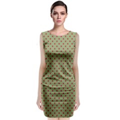Polka Dots Classic Sleeveless Midi Dress by Valentinaart