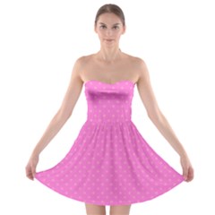 Polka Dots Strapless Bra Top Dress by Valentinaart