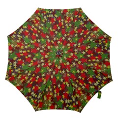 Star Abstract Multicoloured Stars Background Pattern Hook Handle Umbrellas (medium) by Simbadda